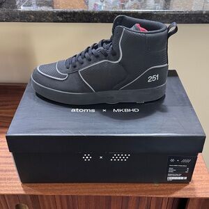Atoms 251 Matte Black High-Top Sneakers ATOMS+MKBHD